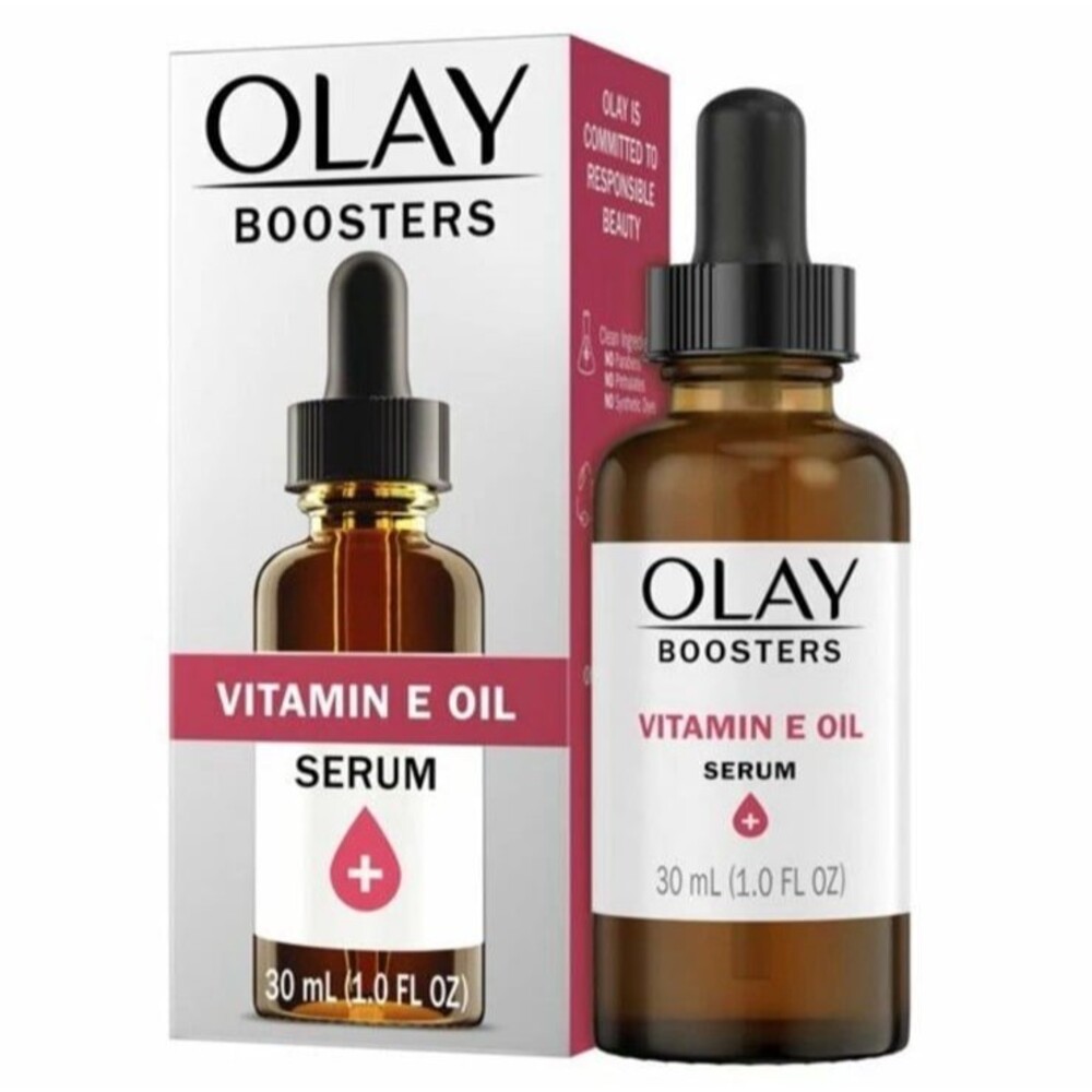 Olay Vitamin E Oil Serum Nourishing Hydration Booster Fragrance-Free 1.0 oz. NEW